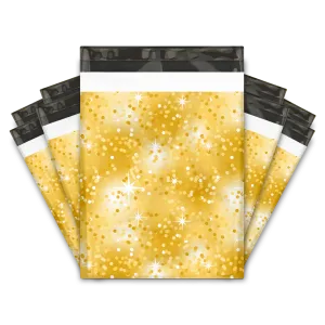 10x13 Gold Confetti Designer Poly Mailers Shipping Envelopes Premium Printed Bags