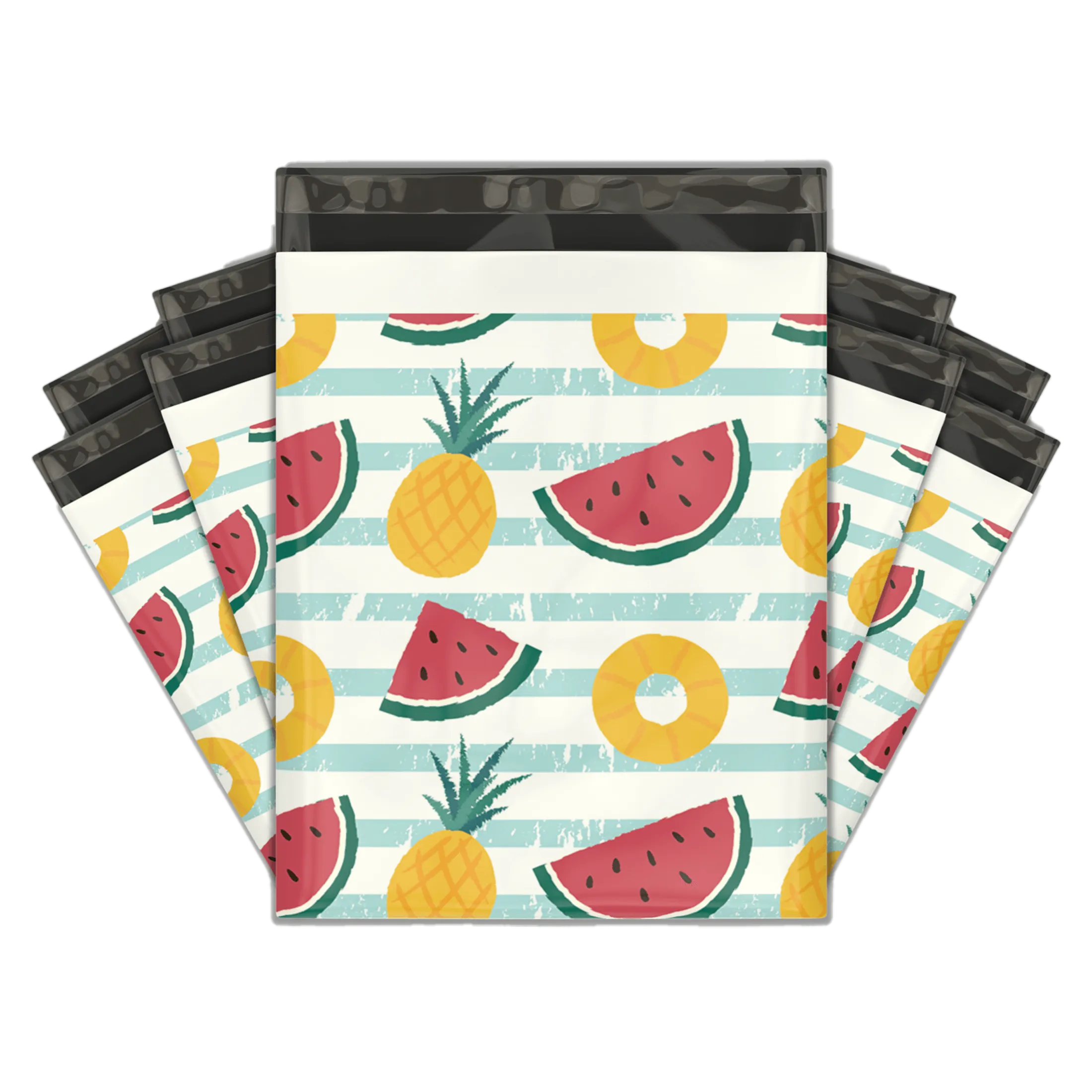 10x13 Pineapple & Watermelon Designer Poly Mailers Shipping Envelopes Premium Printed Bags