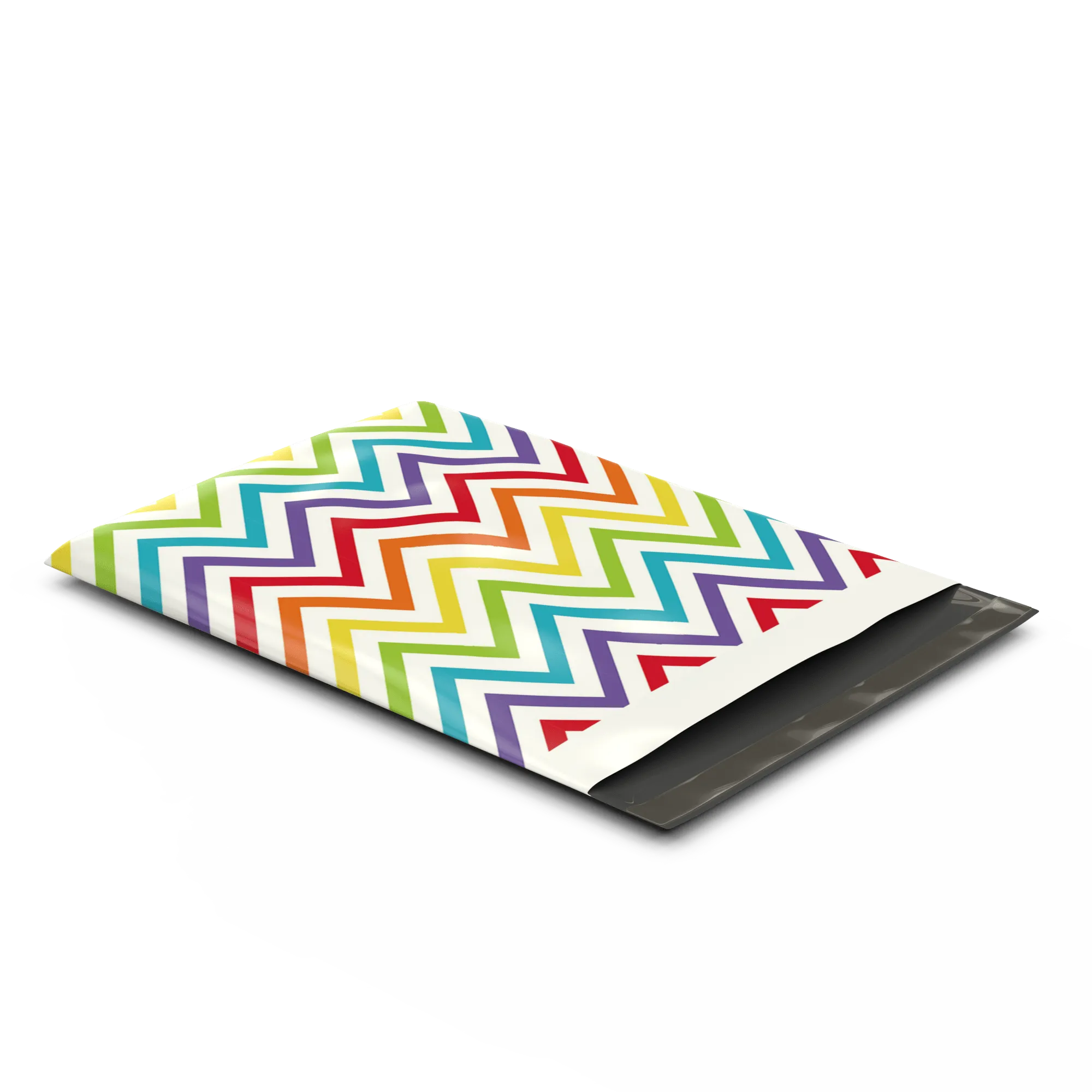 10x13 Rainbow Chevron Designer Poly Mailers Shipping Envelopes Premium Printed Bags