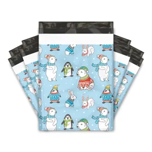 10x13 Winter Animals Designer Poly Mailers Shipping Envelopes Premium Printed Bags