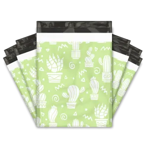 12x15" Green Cactus Designer Poly Mailers Shipping Envelopes Premium Printed Bags