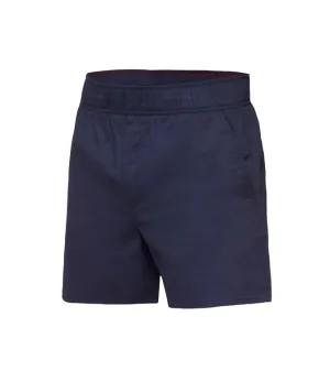 2 x Mens Hard Yakka Elastic Waist Short Navy Cotton Work Wear