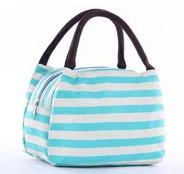 2017 lunch bag Oxford Thermal Food Picnic Lunch Bags for Women kids Men Lunch Box Bag Tote handbag item organizer bold stripe