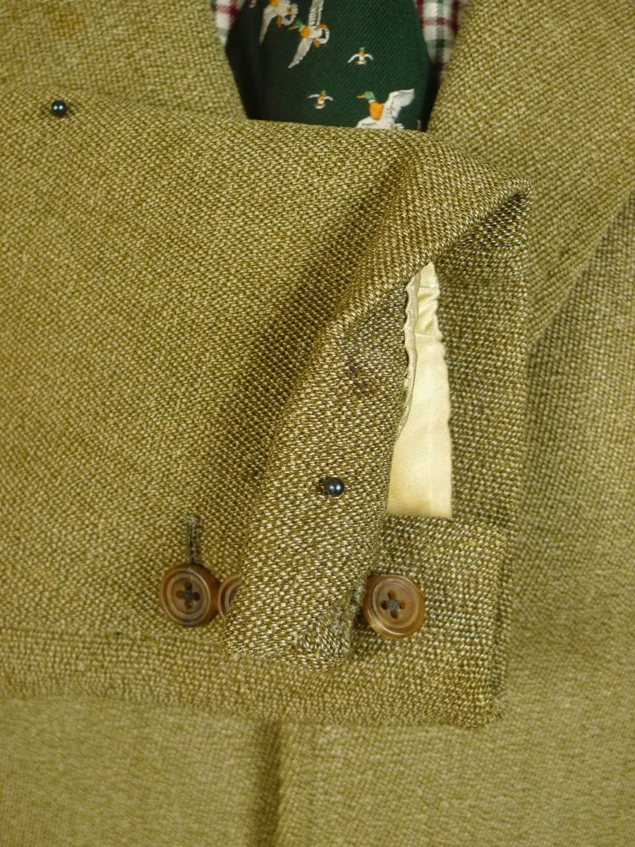 24/0466 vintage extra-heavyweight frank hall bespoke keepers tweed riding / hacking jacket w/ ghillie collar 39 extra short