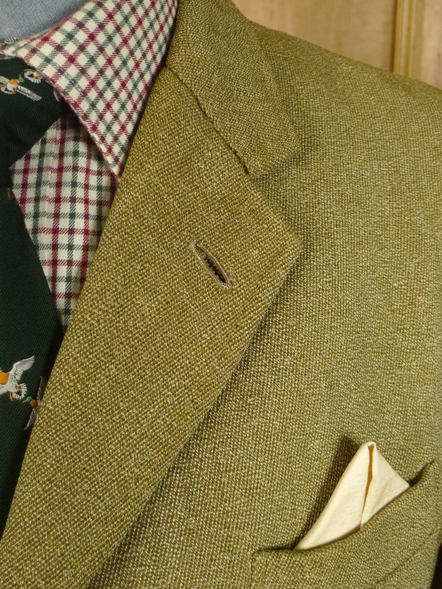 24/0466 vintage extra-heavyweight frank hall bespoke keepers tweed riding / hacking jacket w/ ghillie collar 39 extra short