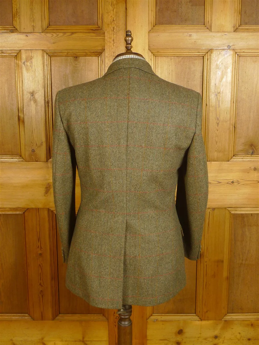 24/0994 immaculate bladen original green / red wp check tweed jacket 43 regular