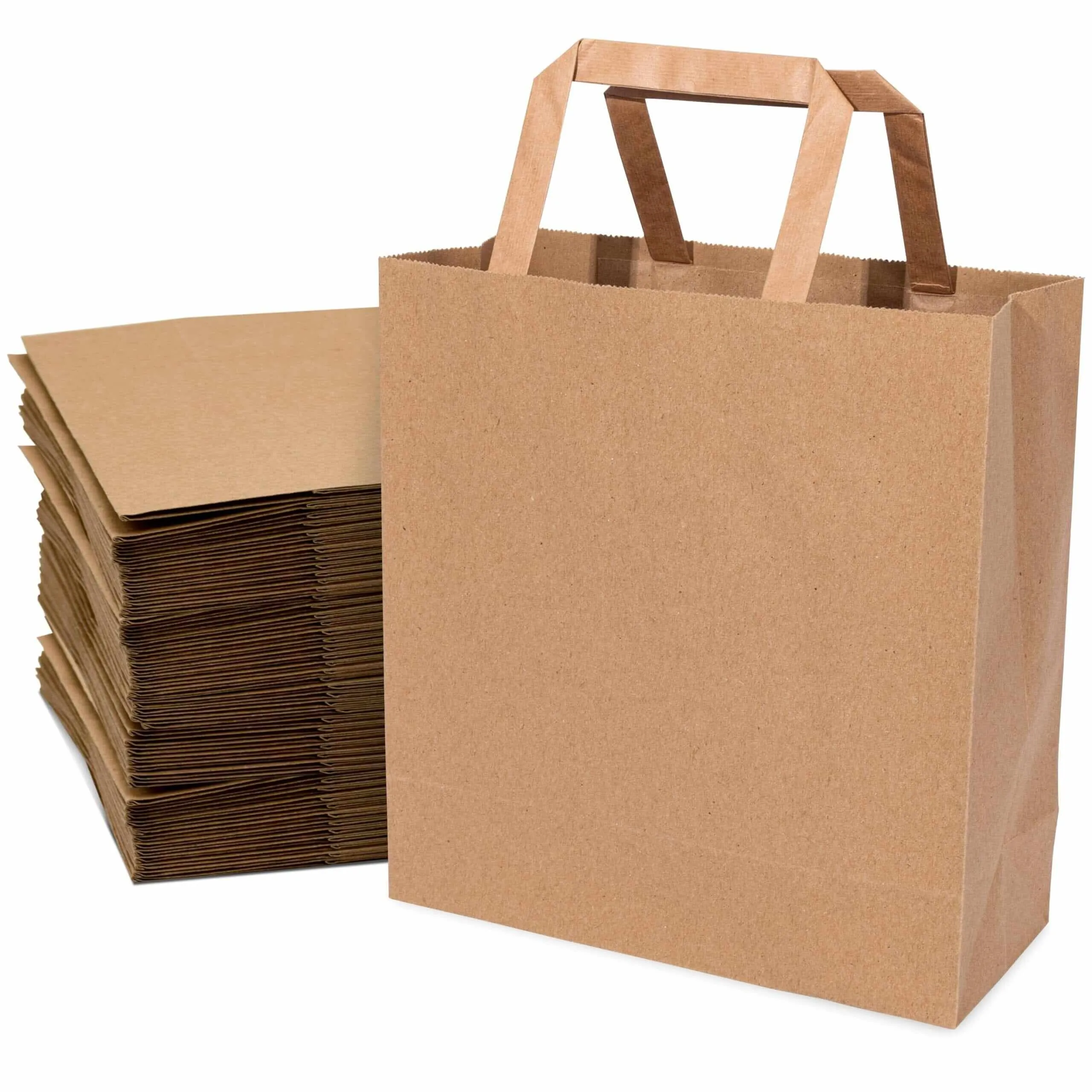 9x4x10 Small Flat Handle Paper Bags