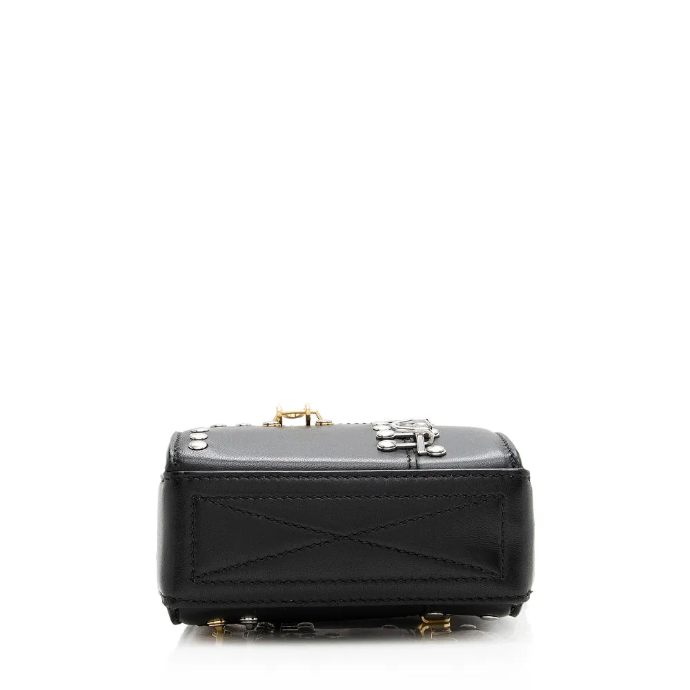 Alexander McQueen Leather Studded Box Crossbody Bag (SHF-20745)