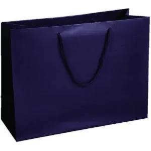 Aubergine Matte Rope Handle Euro-Tote Shopping Bags - 16.0 x 6.0 x 12.0