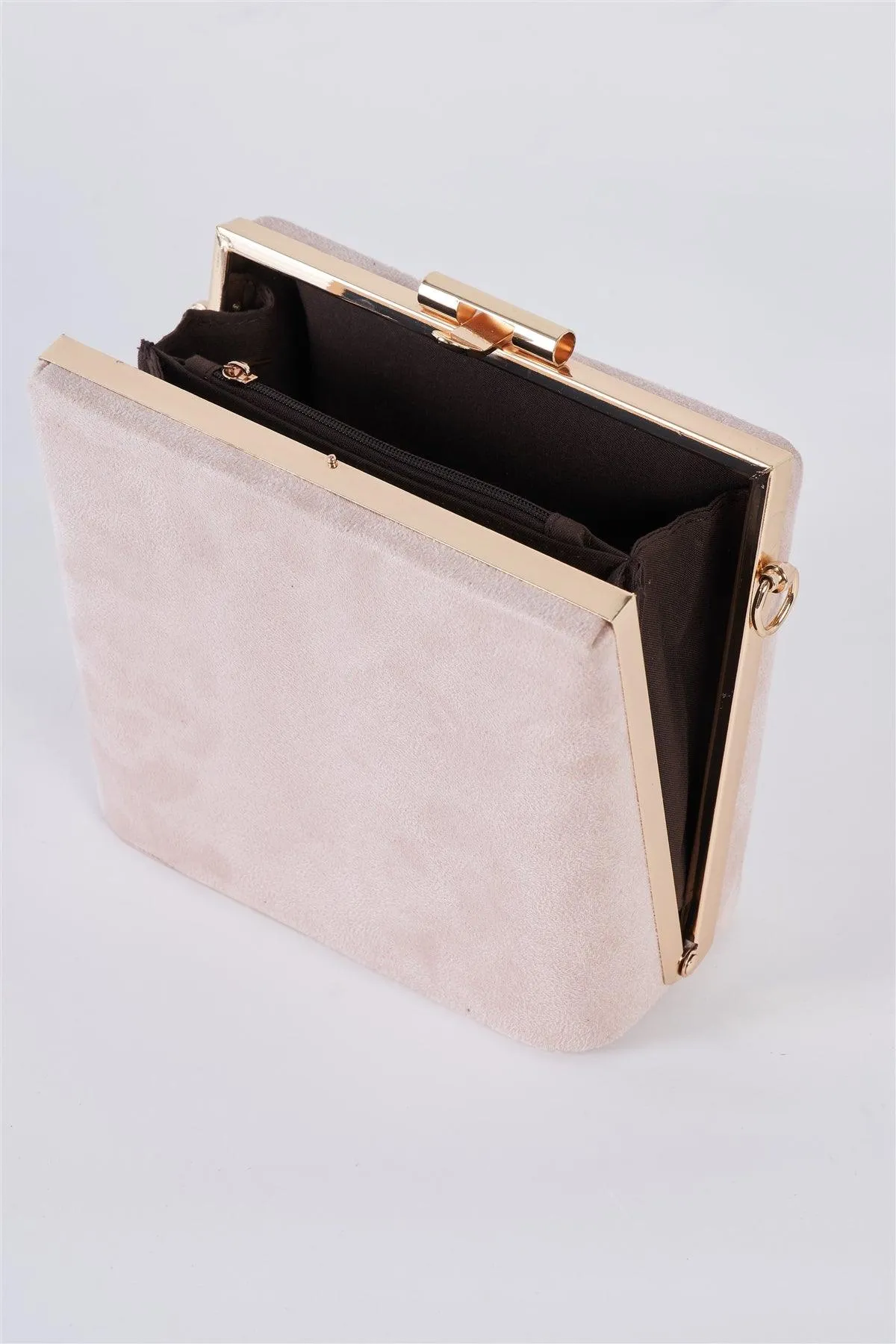 Beige Chic Suede Clutch Bag /3 Bags