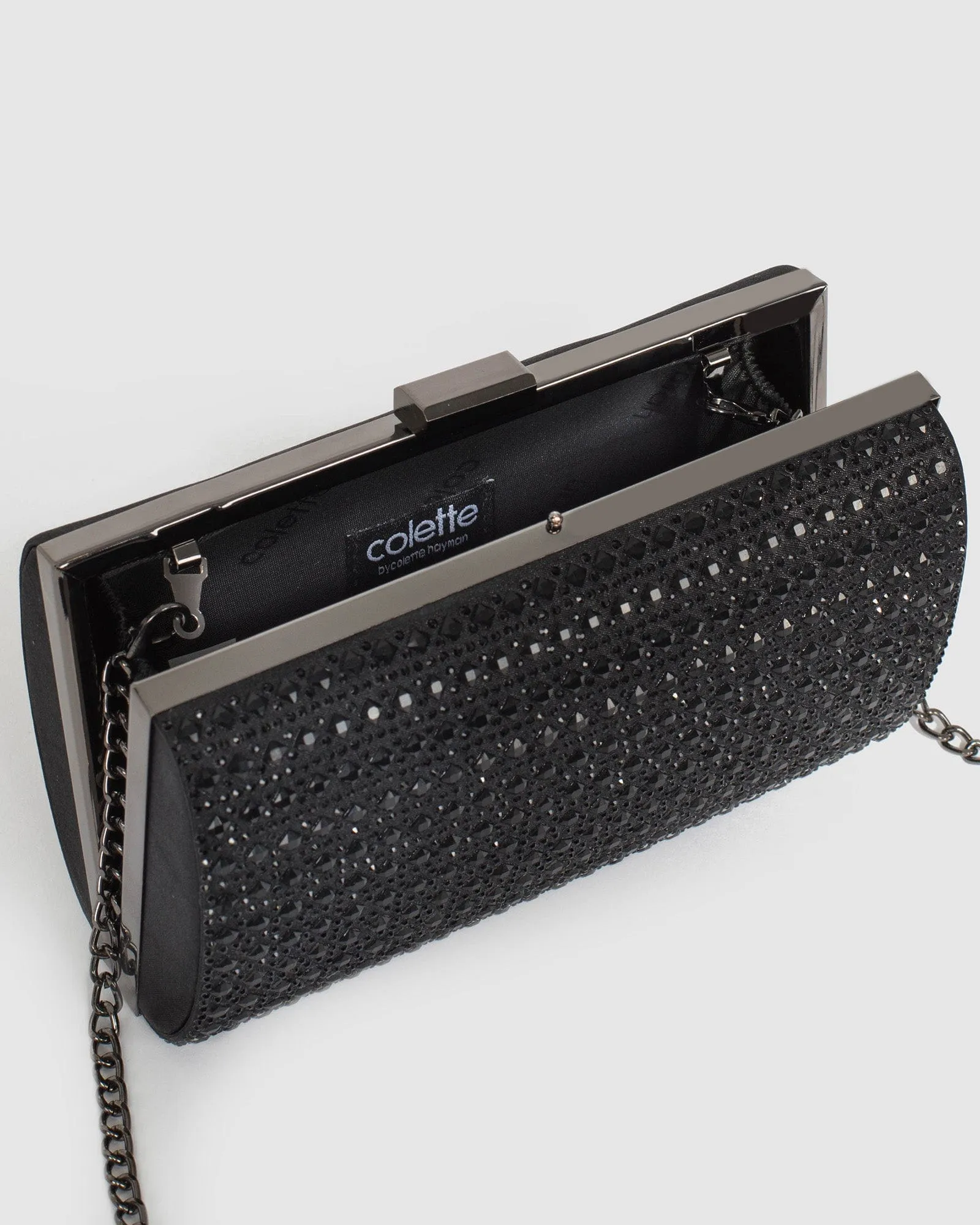 Black Frankii Hardcase Clutch Bag