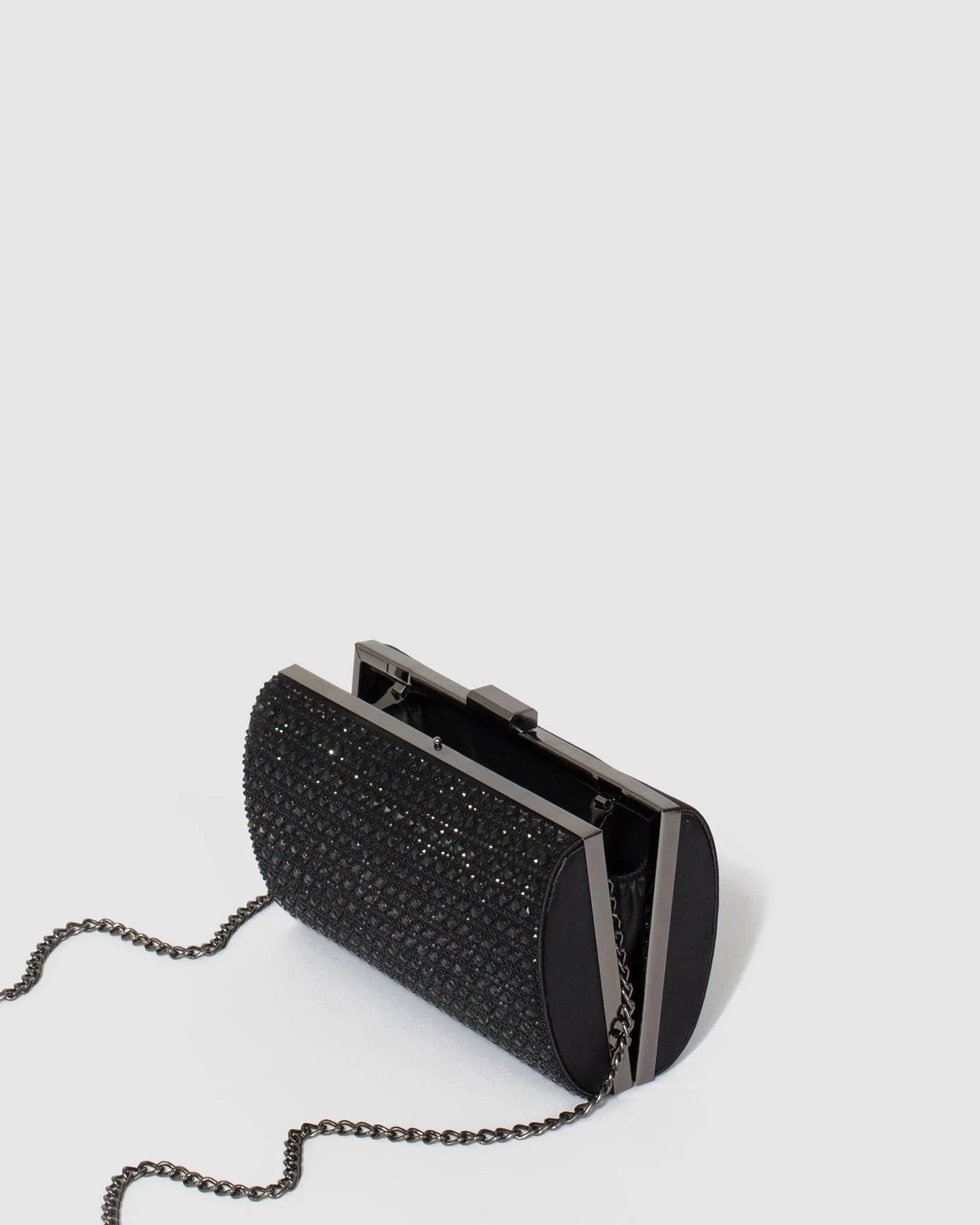 Black Frankii Hardcase Clutch Bag