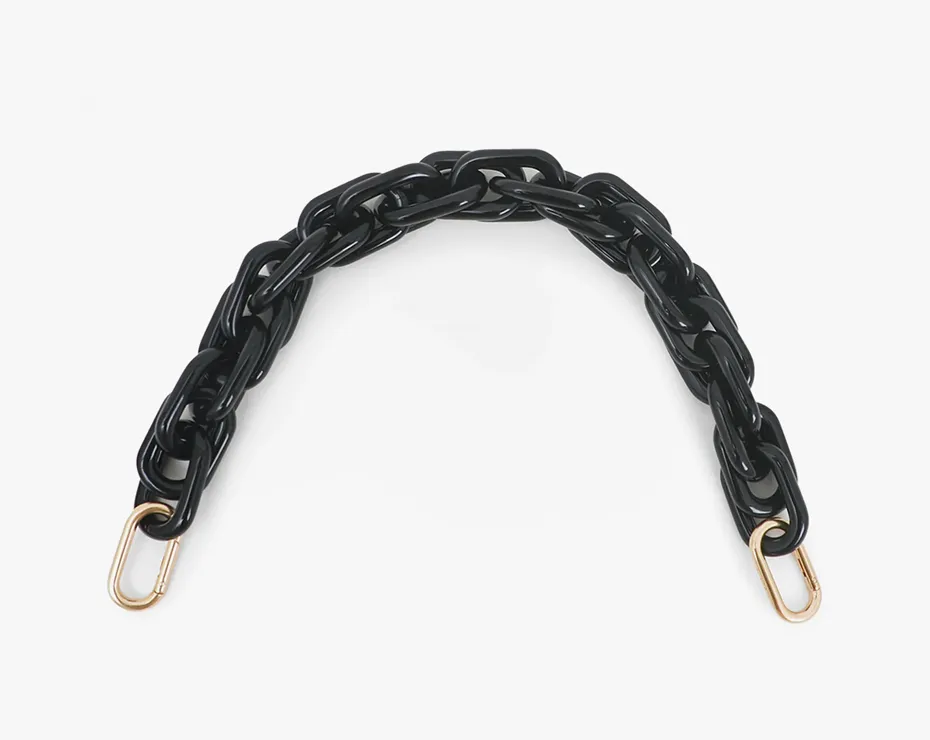 Black Resin Link Shortie Strap