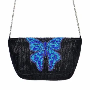 Blue Butterfly Bag - Black