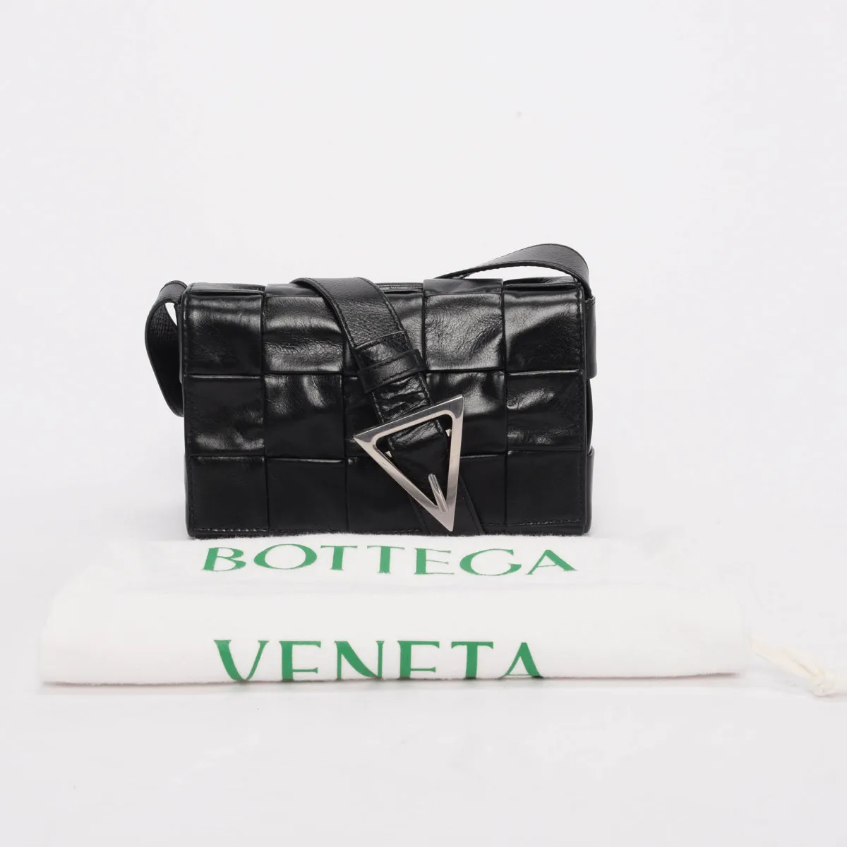 Bottega Veneta Black Intrecciato Cassette Bag