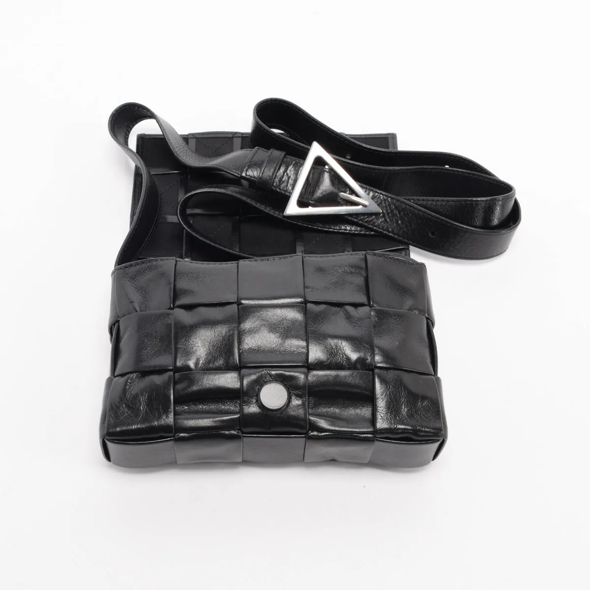 Bottega Veneta Black Intrecciato Cassette Bag