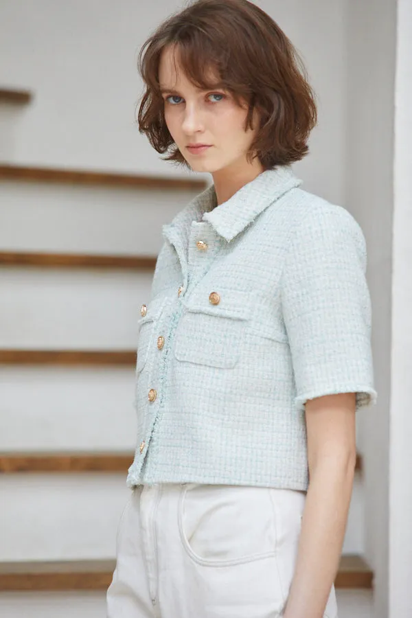 Caroline Tweed Jacket <br> -SAX-