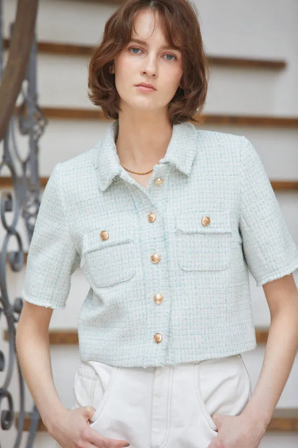 Caroline Tweed Jacket <br> -SAX-