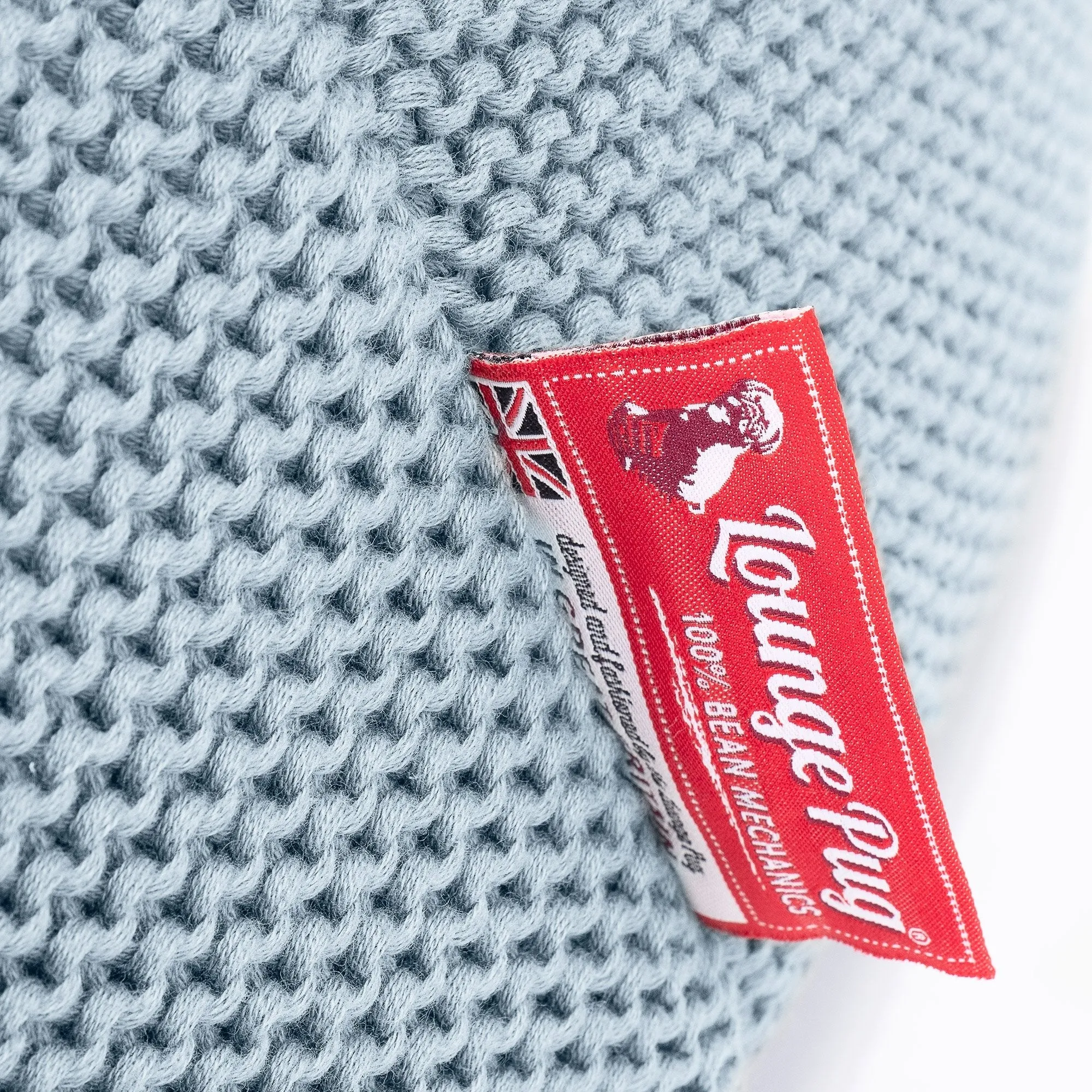 Classic Bean Bag Chair - Ellos Knitted Misty Blue