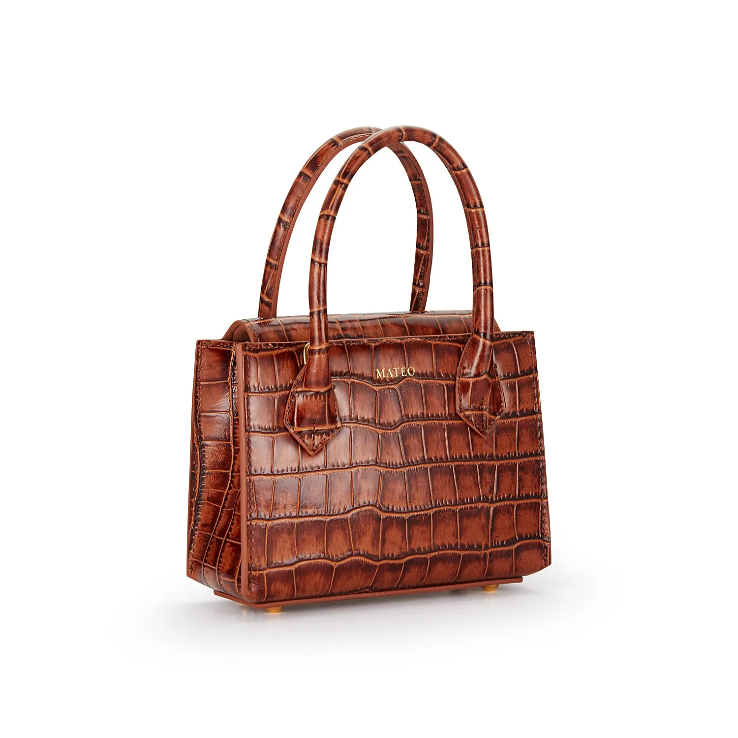 Cognac Croc Diana Bag