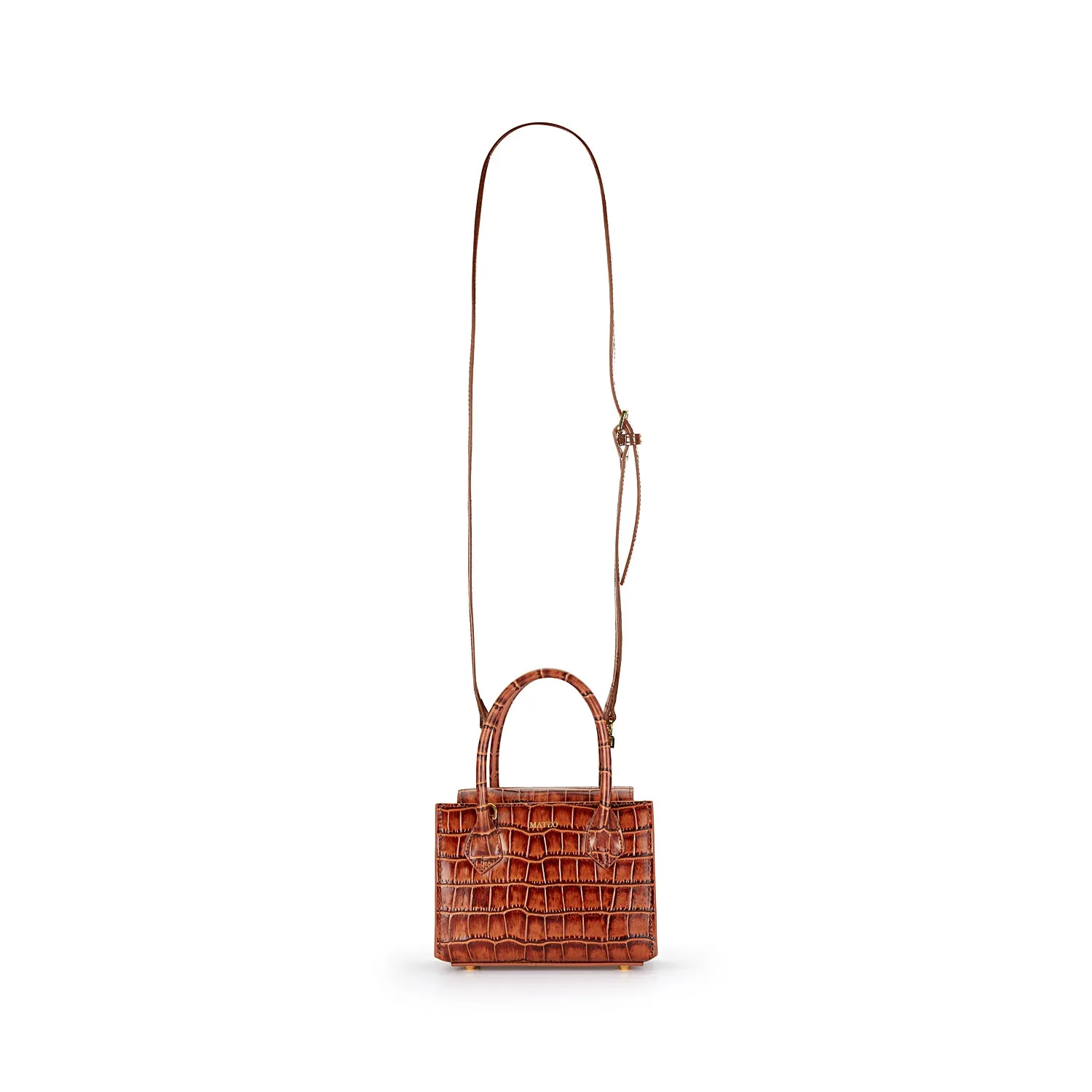 Cognac Croc Diana Bag