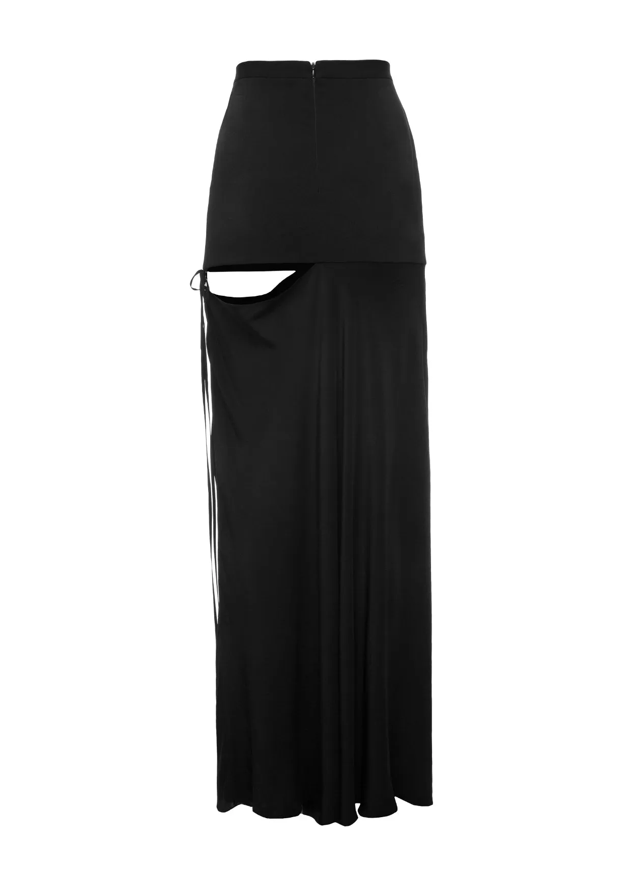 Cut-Out Silk Maxi Skirt