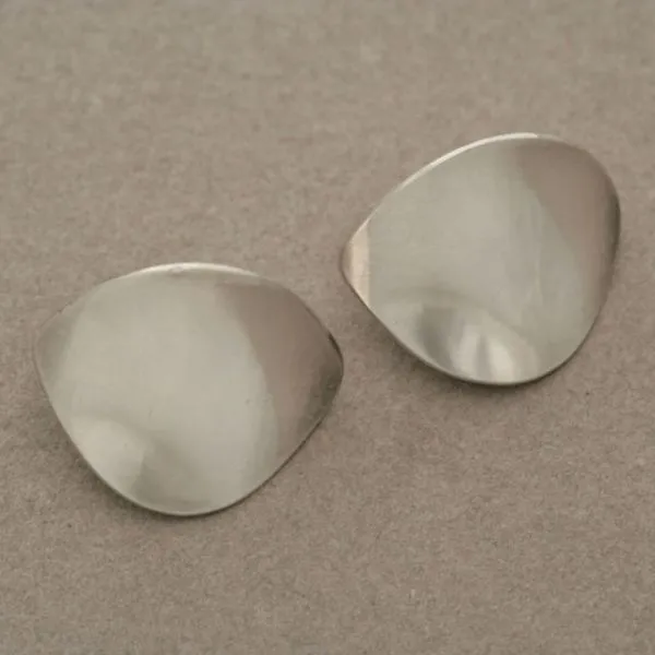 Georg Jensen Sterling Silver Modernist Earrings No. 131 by Nanna Ditzel