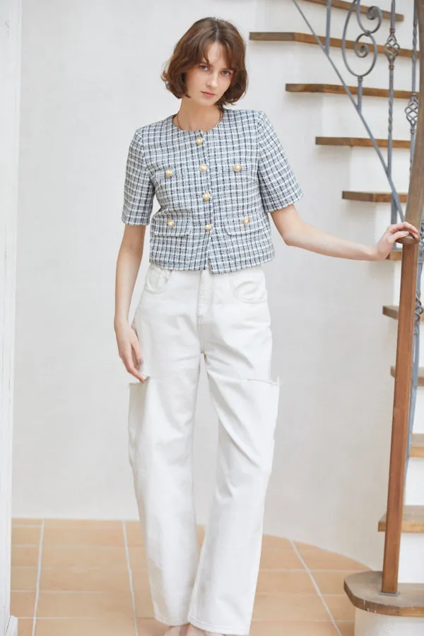 Gigi Tweed Little Jacket -CHECK-