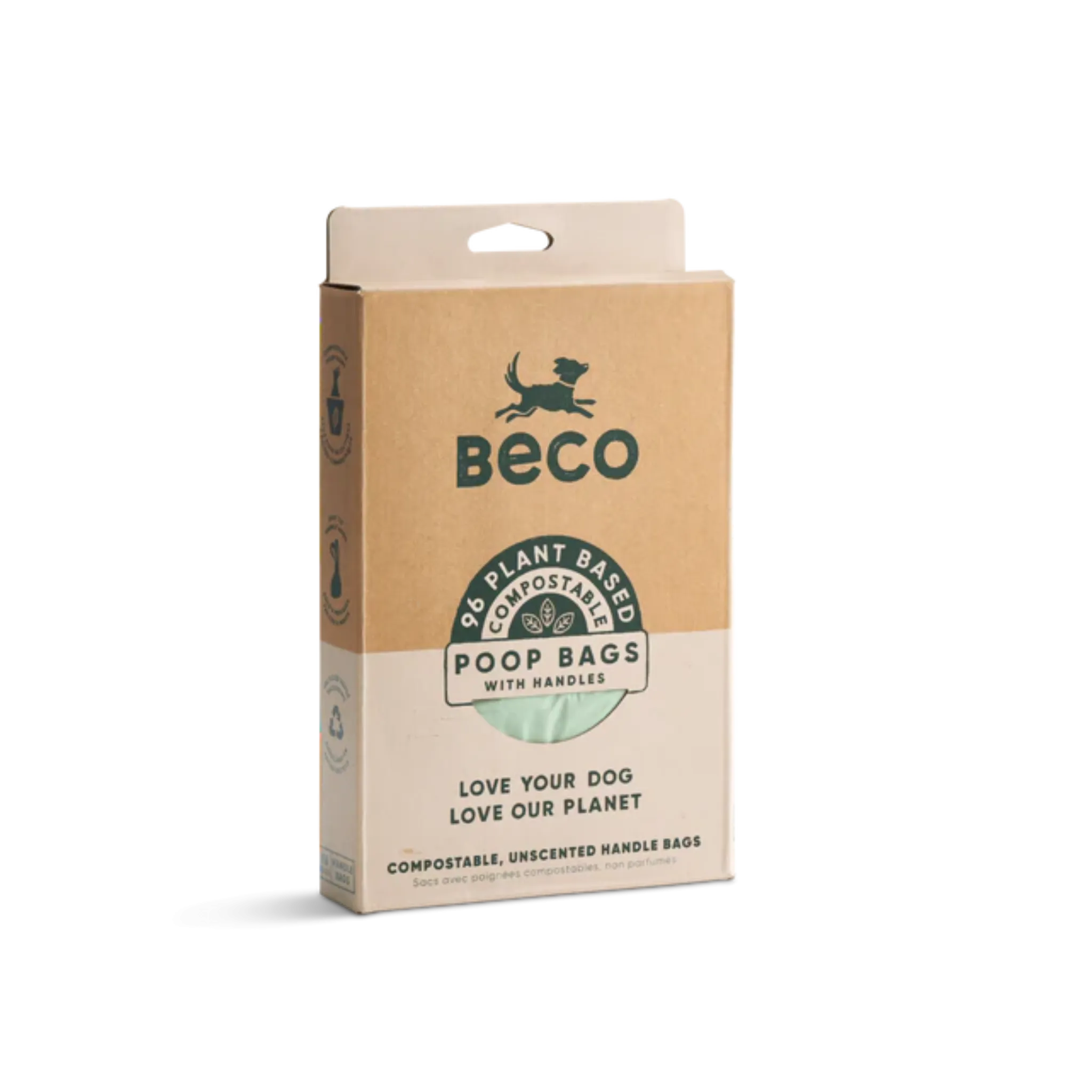 Home Compostable Poop Bags with Handles | Unscented