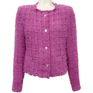 Iro Magenta Tweed Raceli Jacket