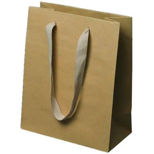 Manhattan Twill Handle Natural Kraft Shopping Bags-8.0 x 4.0 x 10.0