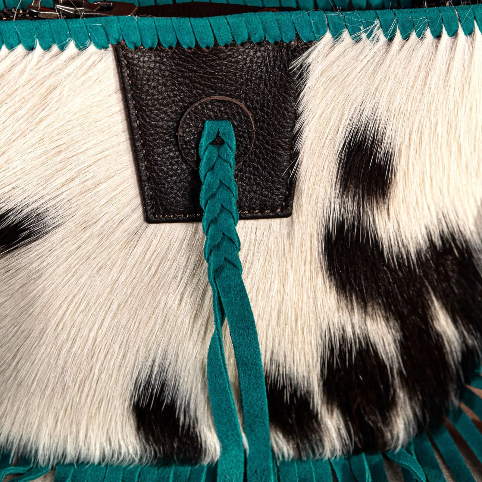 Montana West Genuine Leather Hair-On Fringe Crossbody