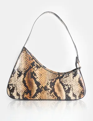 Morgan Snake Asymmetric Shoulder Bag