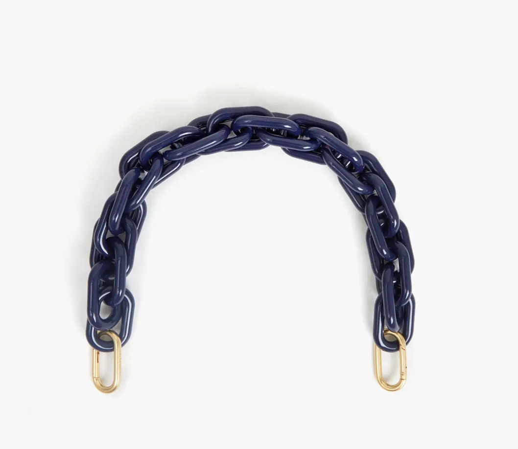 Navy Resin Link Shortie Strap