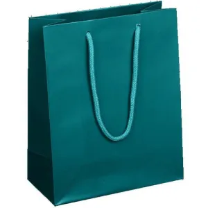 Peacock Matte Rope Handle Euro-Tote Shopping Bags - 8.0 x 4.0 x 10.0