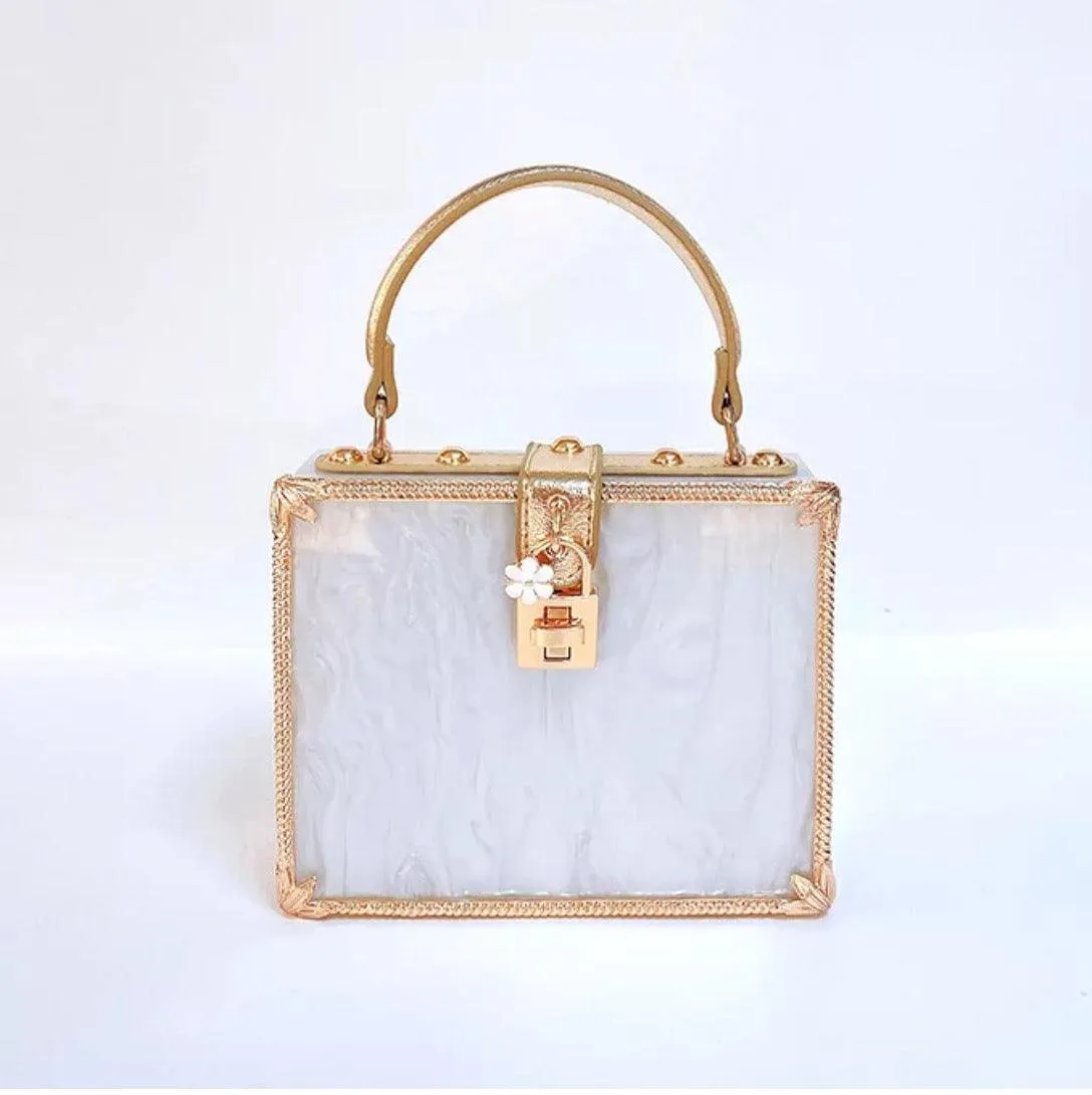 Pearl Box Handbag Unique Purse