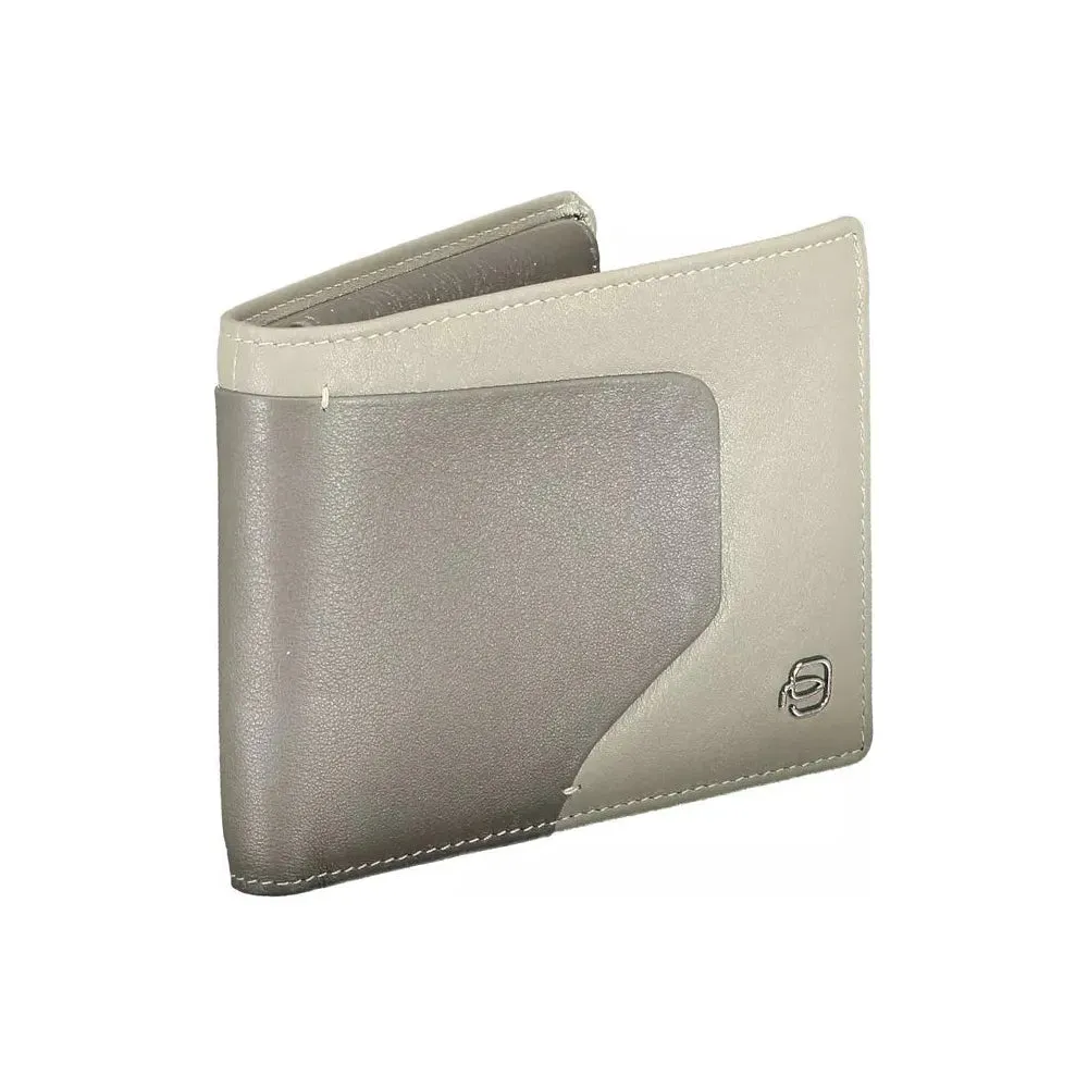 Piquadro Sleek Bi-Fold Leather Wallet with RFID Block