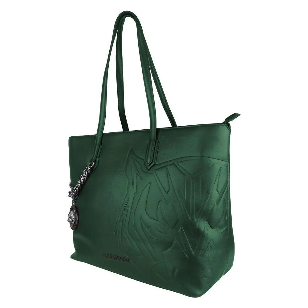 Plein Sport Green Polyethylene Women Shoulder Bag