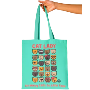 Pop Factory Cat Lady Mint Green Tote Bag