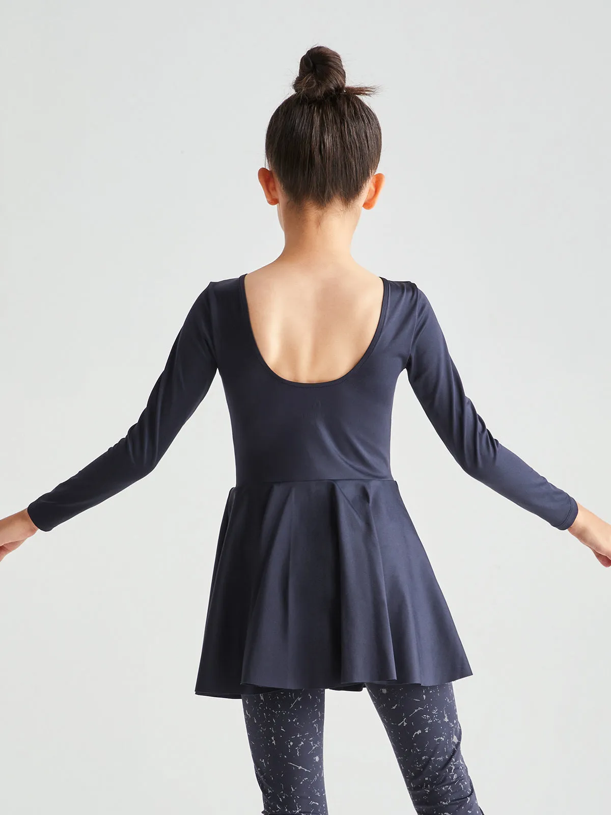 Princess Scoop Back Long Sleeve Skirted Leotard