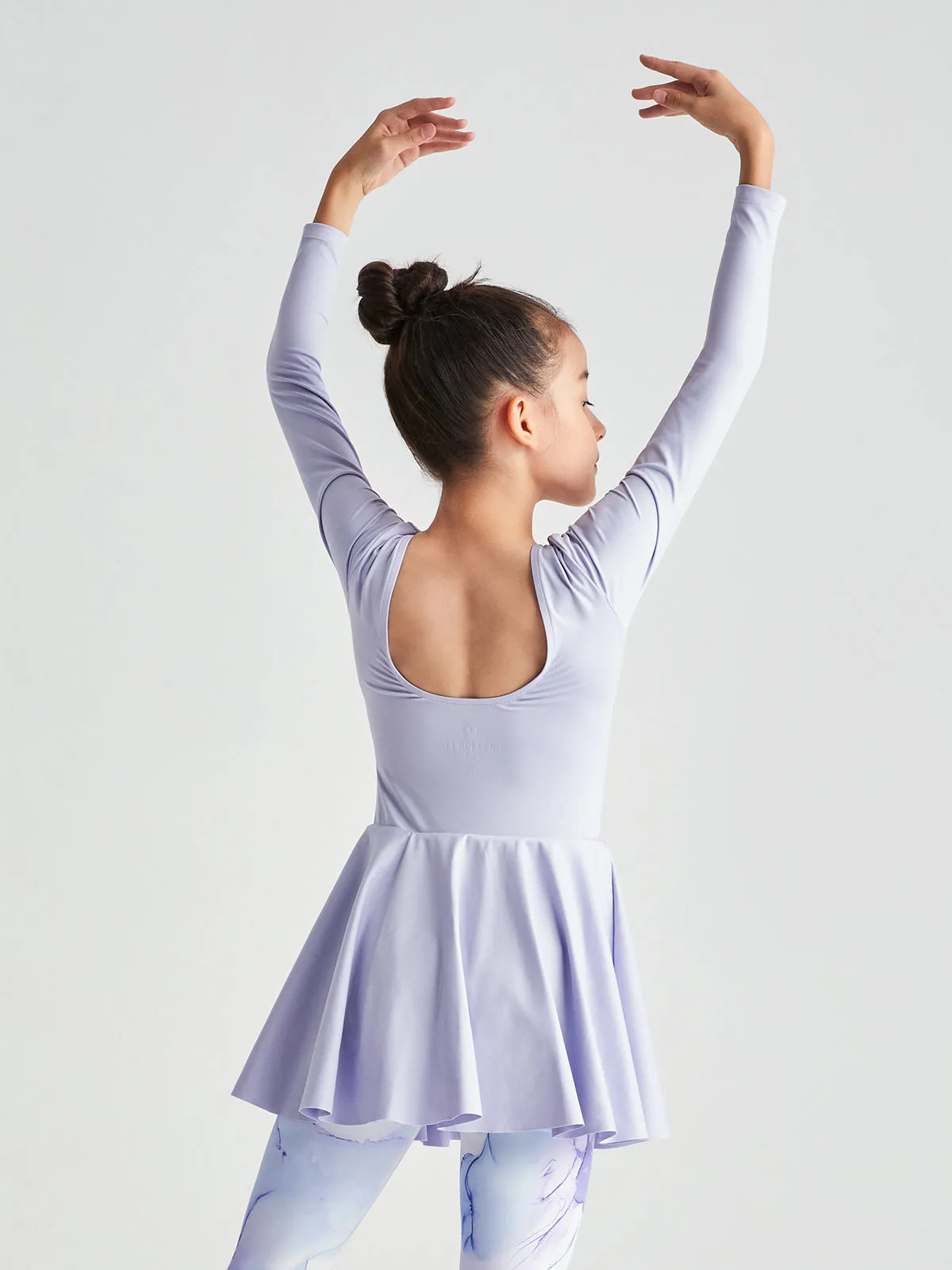 Princess Scoop Back Long Sleeve Skirted Leotard