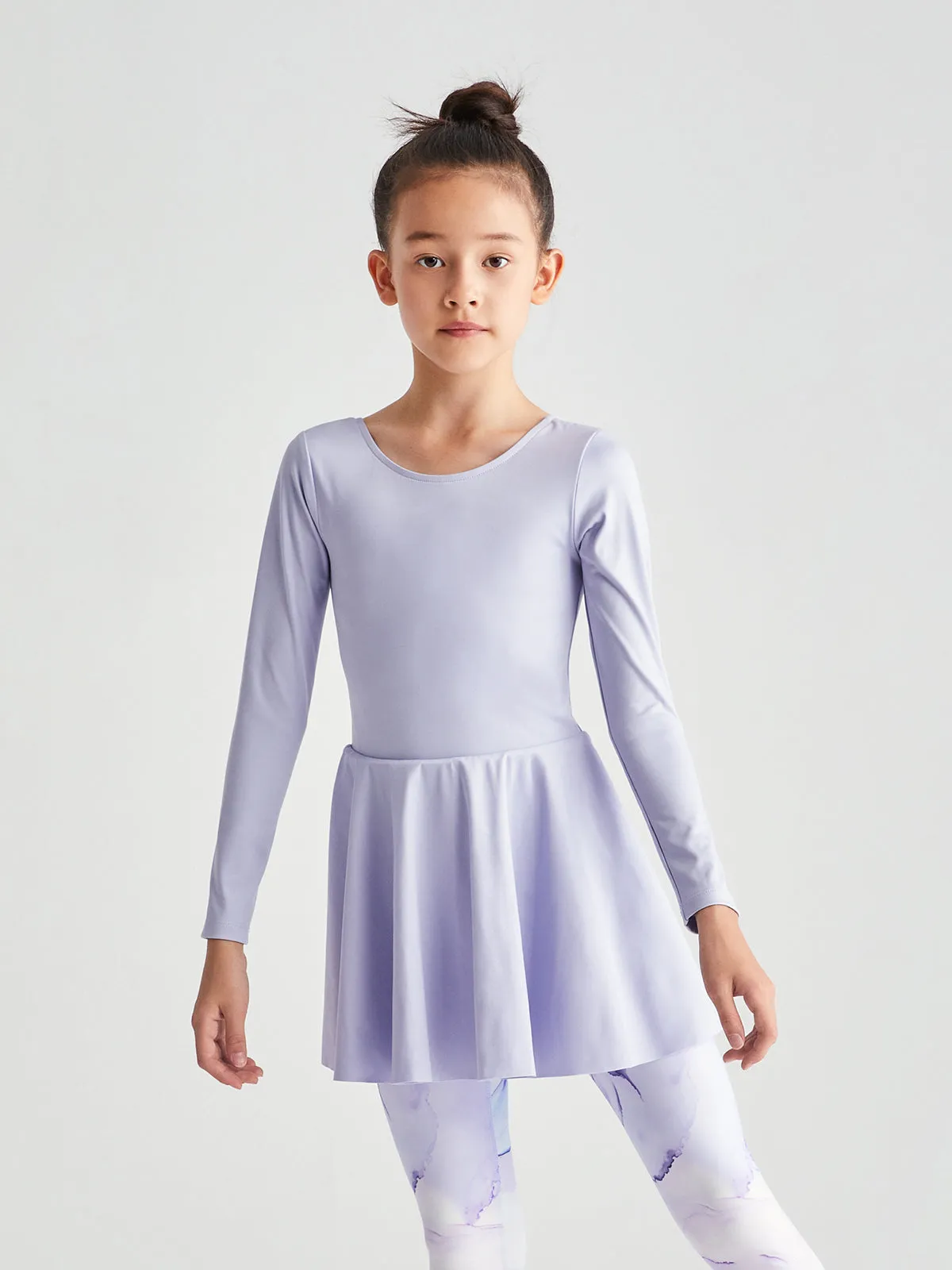 Princess Scoop Back Long Sleeve Skirted Leotard