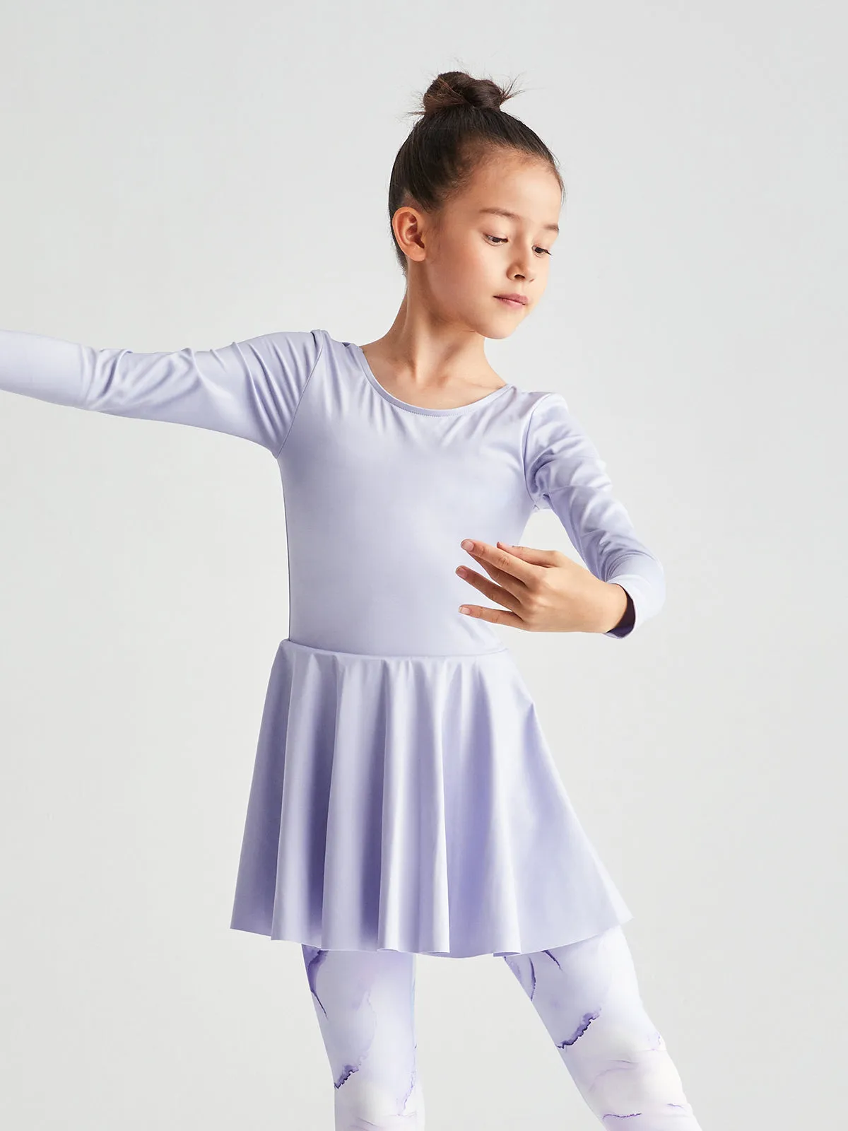 Princess Scoop Back Long Sleeve Skirted Leotard