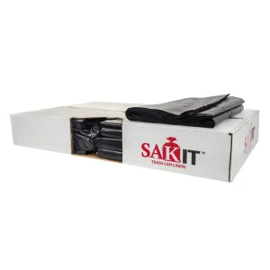 Sak-It™ 12 - 16 Gallon Black Low Density Flat Pack Garbage Bags (24" x 32" | 1.1 Mil) - Case of 500