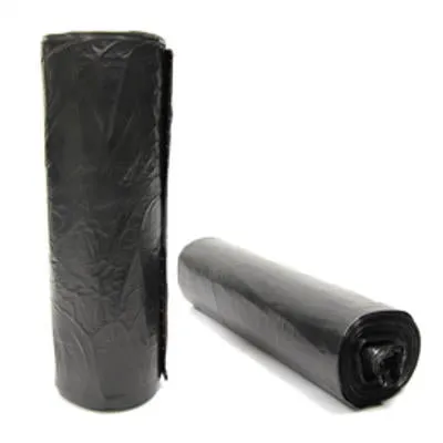 Sak-It™ 60 Gallon Black Low Density Coreless Trash Can Liners (38" x 58" | 1.0 Mil) - Case of 100