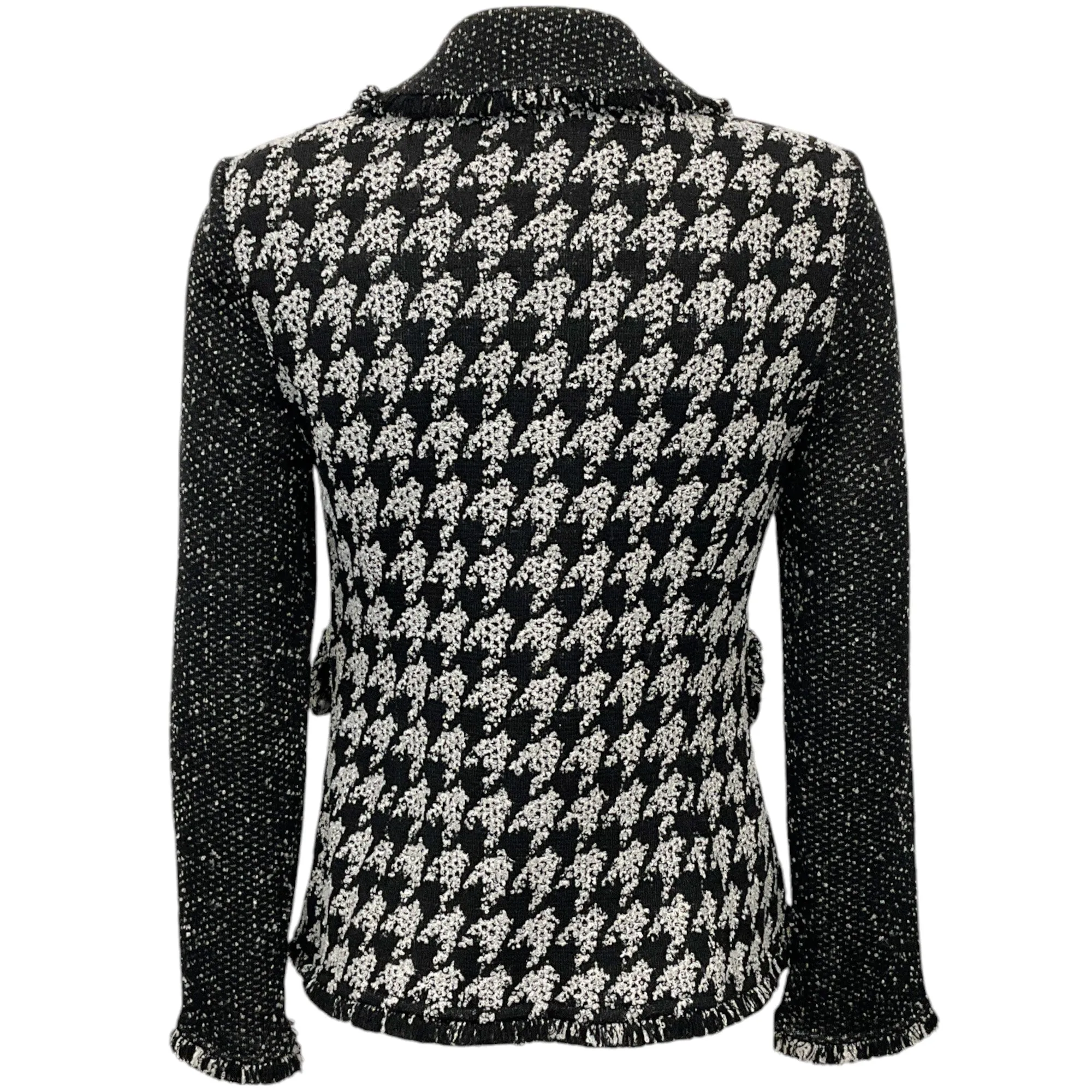 St. John Black / White Tweed Knit Blazer