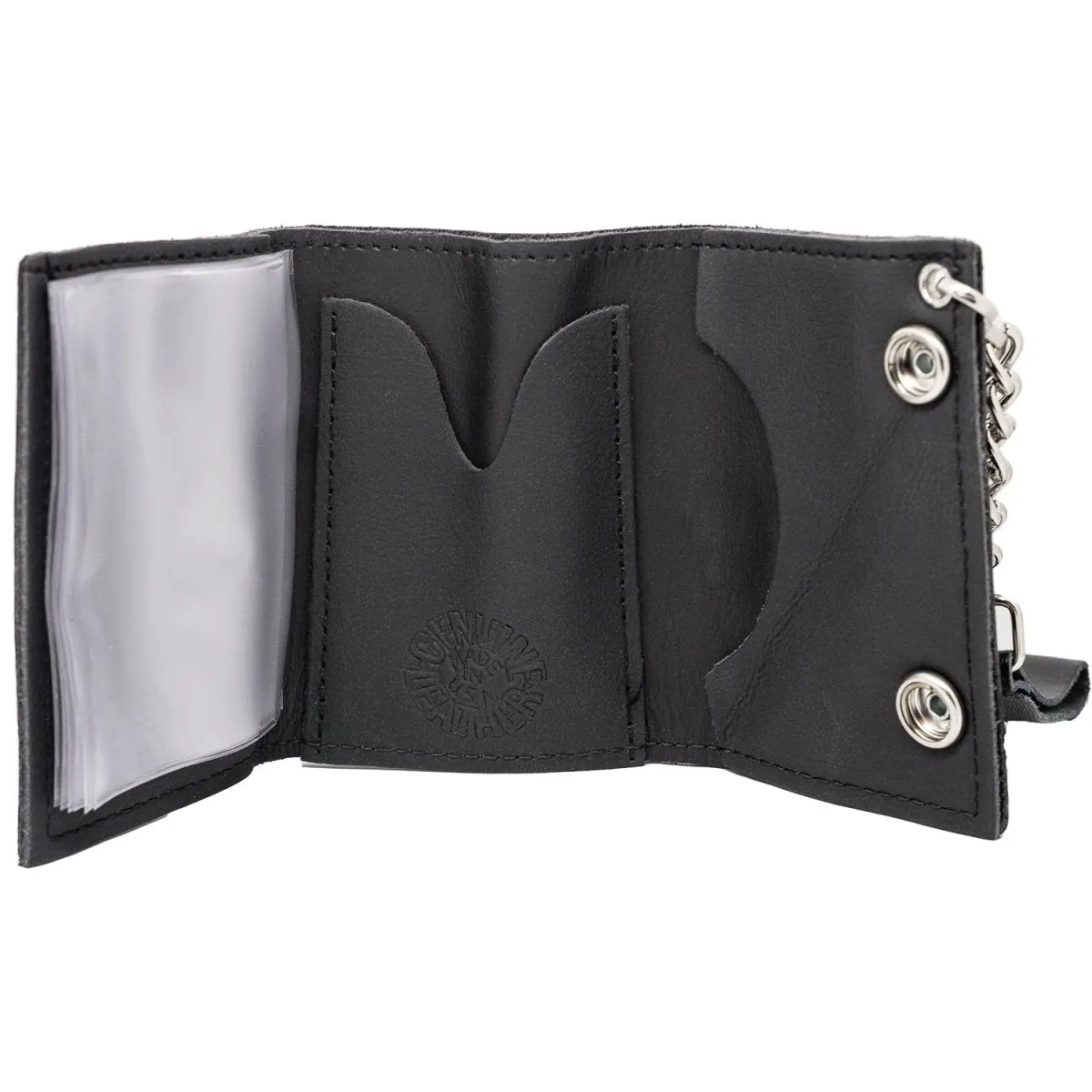 Switchblade Stiletto | Black Widow Tri-Fold Chain Wallet