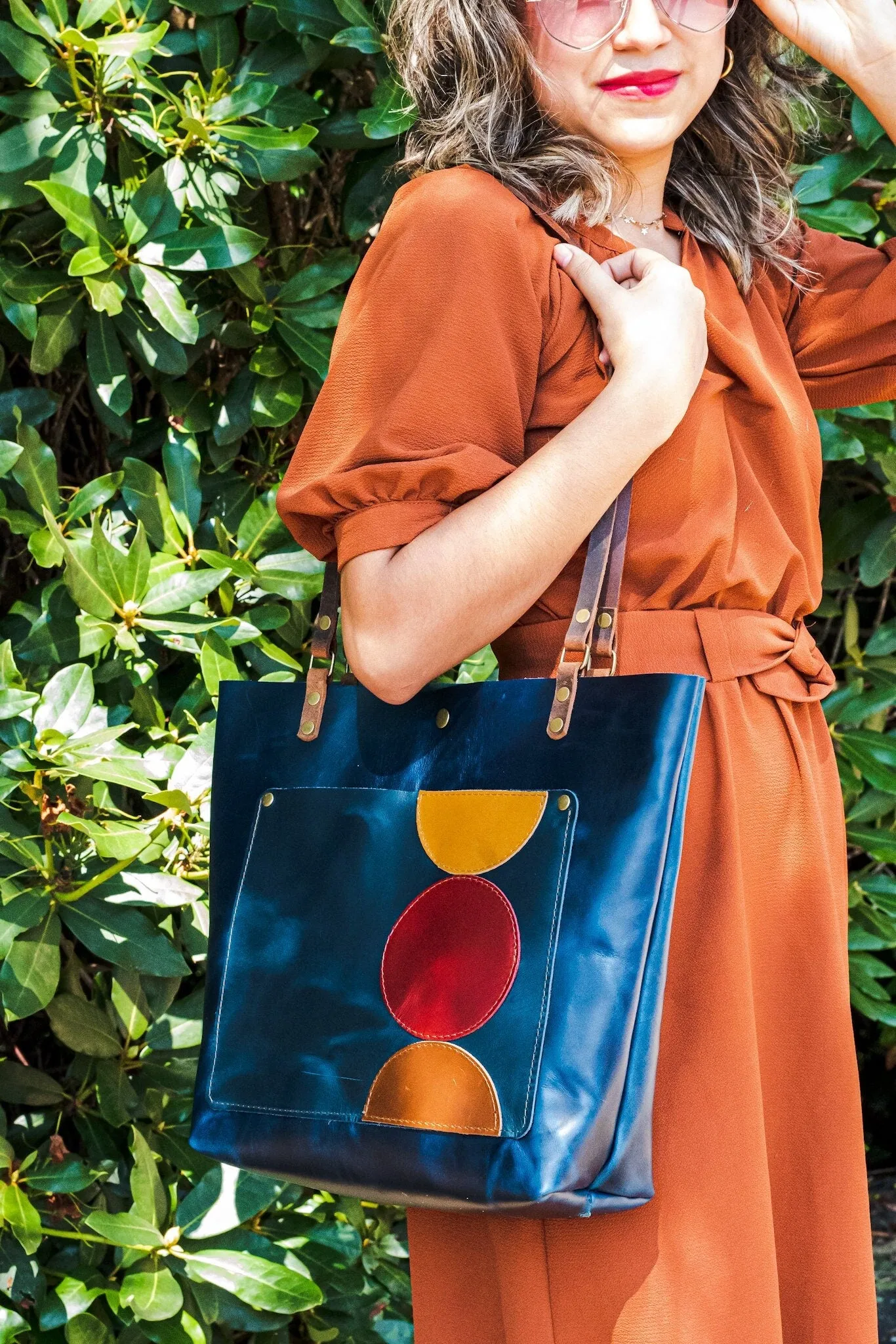 The Abstract Leather Tote Bag | LIMITED RUN | Handmade Purse | Made in the USA | Leather Handbag