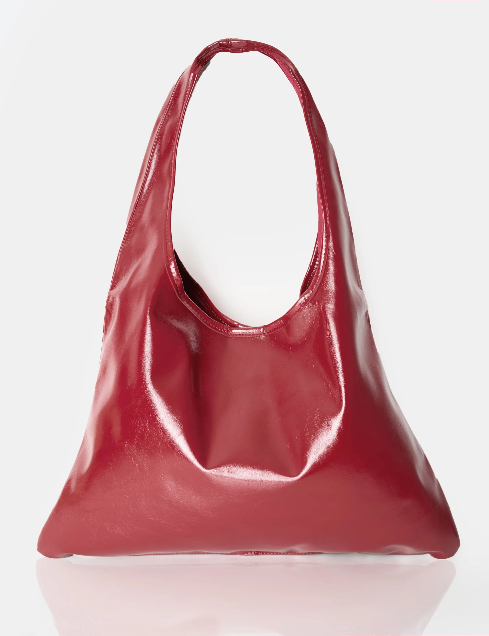 The Shadow Burgundy Slouchy Hobo Tote Bag