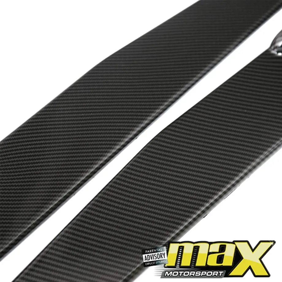 Universal Carbon Look Side Skirts Extensions 1.18m